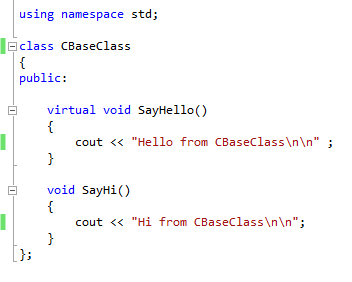 C++ Class Containing Virtual Function