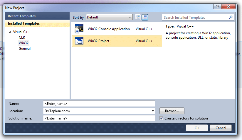 Create Windows Applications using Visual C++ Express Edition